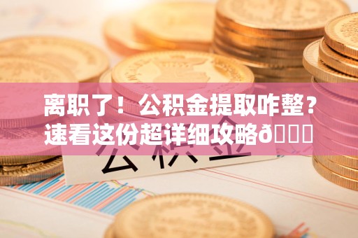 仓山离职了！公积金提取咋整？速看这份超详细攻略😎